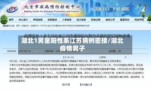 湖北1男童阳性系江苏病例密接/湖北疫情男子-第3张图片