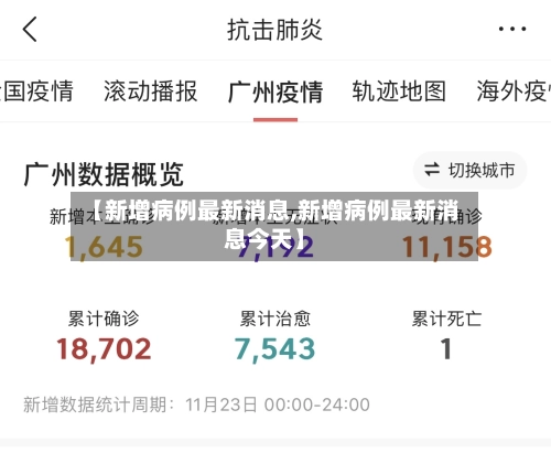 【新增病例最新消息,新增病例最新消息今天】