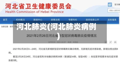 河北肺炎(河北肺炎病例)-第3张图片