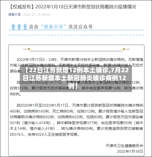 【22日江苏新增12例本土确诊,7月22日江苏新增本土新冠肺炎确诊病例12例】-第2张图片