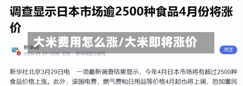 大米费用怎么涨/大米即将涨价-第3张图片