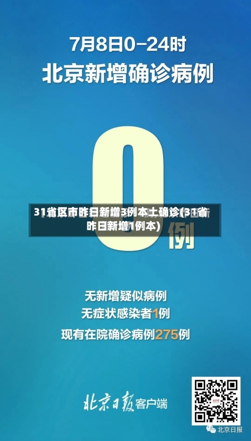 31省区市昨日新增3例本土确诊(31省昨日新增1例本)