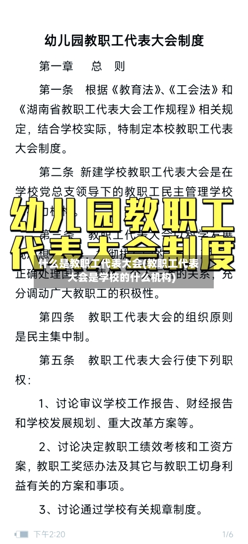 什么是教职工代表大会(教职工代表大会是学校的什么机构)-第3张图片